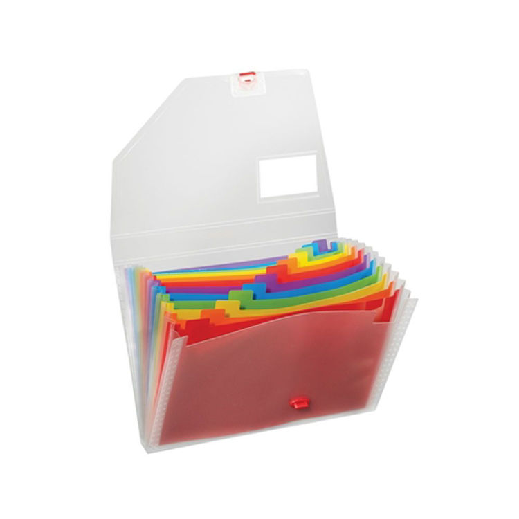 Picture of 15768-Snopake Rainbow Expanding Organiser A4-13 sections